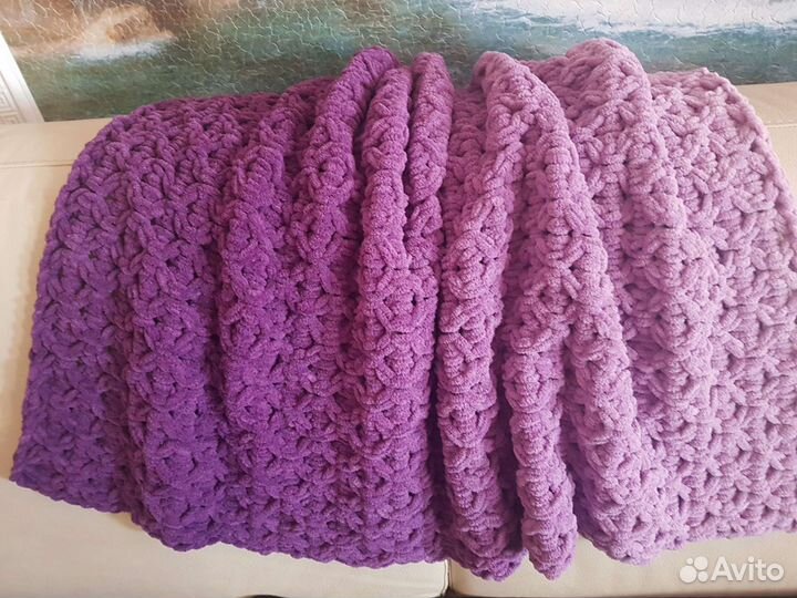 Плед детский вязаный