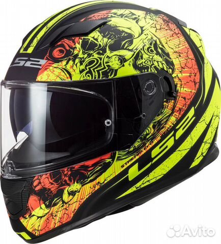 LS2 Мотошлем FF320 stream EVO throne (зелено-черн)