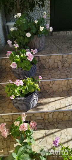 Подвесные кашпо из искусственного ротанга