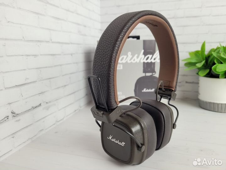 Наушники marshall major 4 коричневые