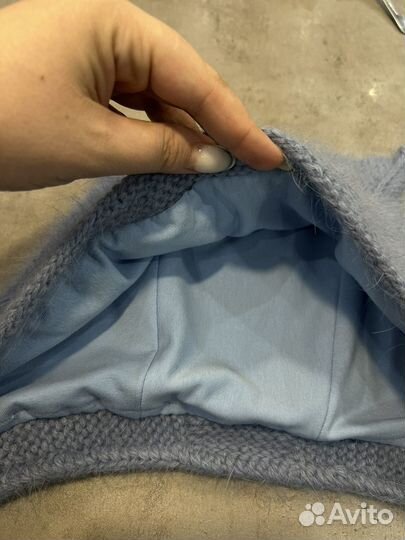 Шапка чепчик пух норки