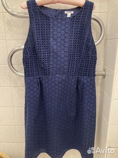 Платье хлопковое синее 48 разм