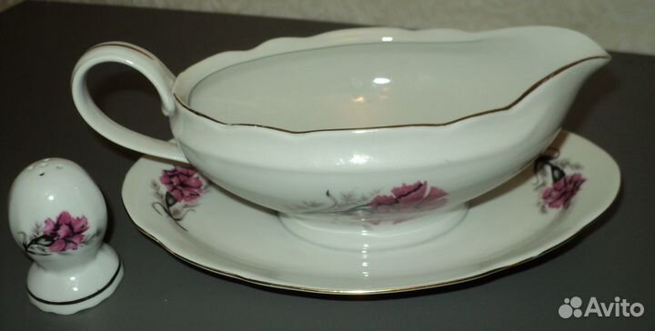 Соусник-сметанник Cmielow 60-е годы фарфор