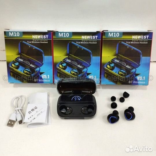 Newest m10 наушники беспроводные