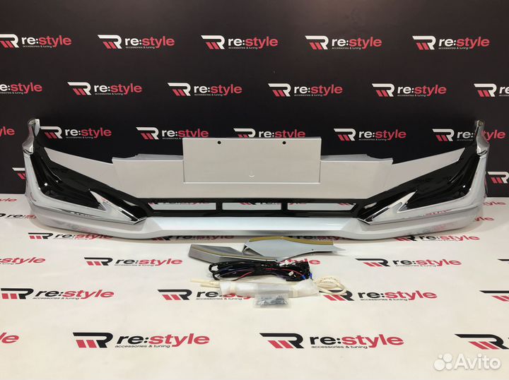 Юбка переднего бампера Toyota Land Cruiser Prado