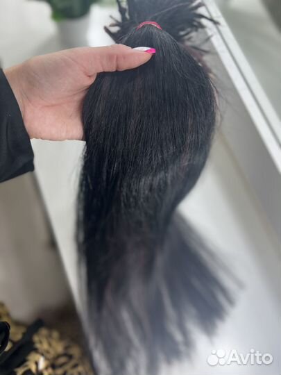 Волосы натуральные славянка 60см черные