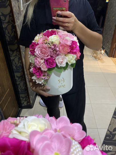 Букет из мыльных роз, букет из мыльных цветов