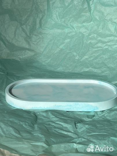 Овальный поднос из гипса