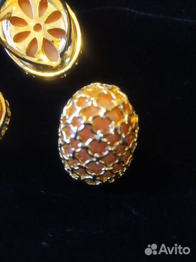 Серьги клипсы с кольцом набор