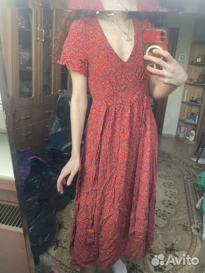 Платье в цветочек винтаж