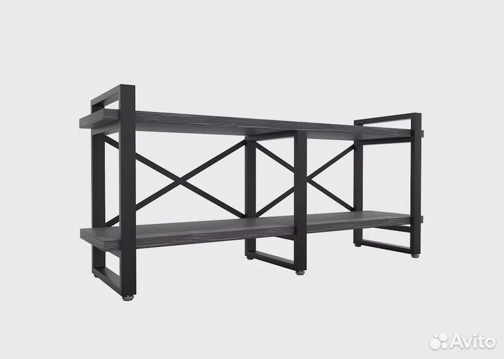 Тумба под тв Айсберг Лофт 120 черный/северное дере