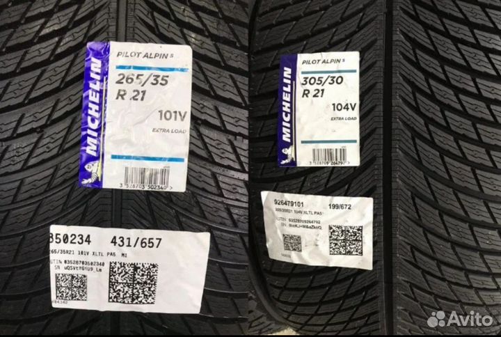 Michelin Alpin 5 265/35 R21 и 305/30 R21 104V