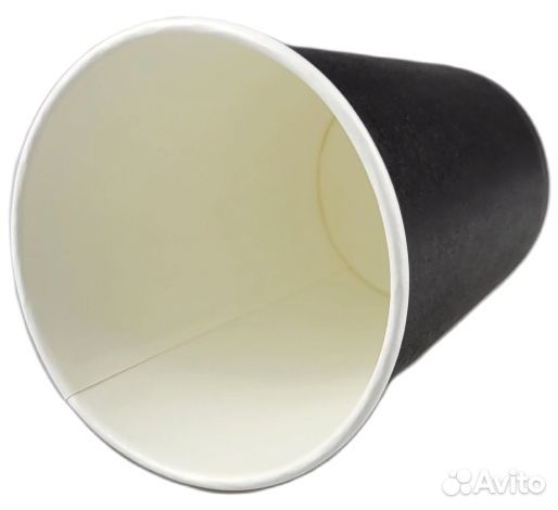 Бумажные стаканы для кофе 350 мл Черный 40 шт