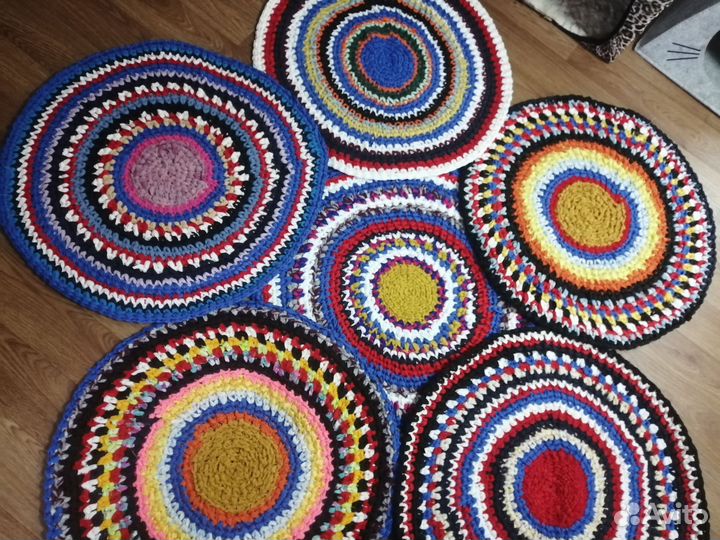 Коврик ручной работы, связанные крючком 60 на 60