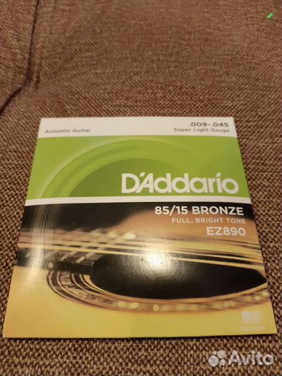 Струны для акустической гитары D'Addario