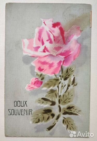 Антикварные открытки цветы