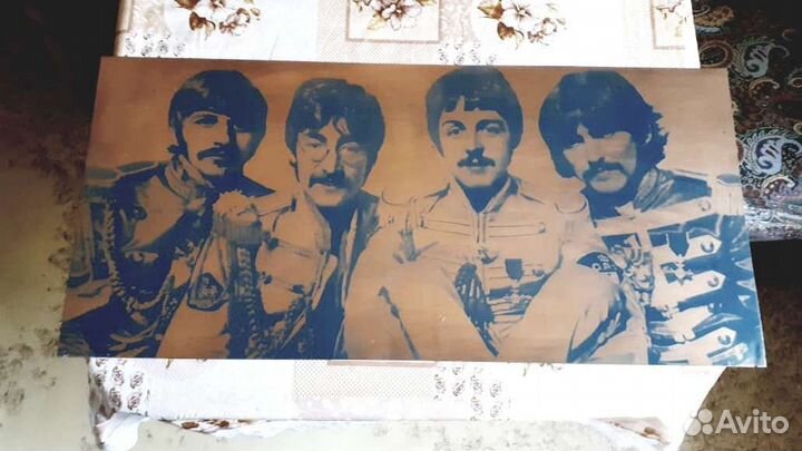 Фото на металле группы Beatles
