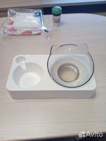 Миска для животных, коврик, наполнитель древесный