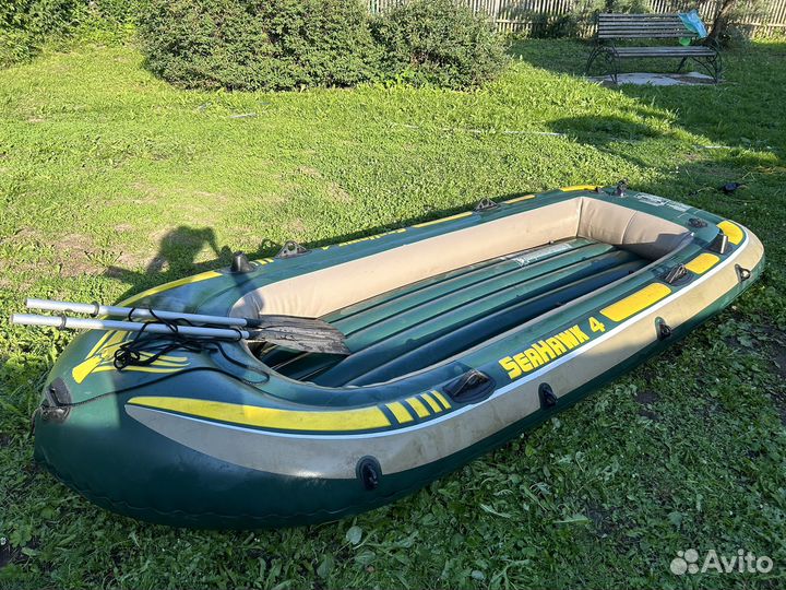 Надувная лодка intex seahawk 4