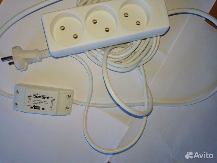 Удлинитель с wifi реле/3 розетк/5м/2х0.75мм