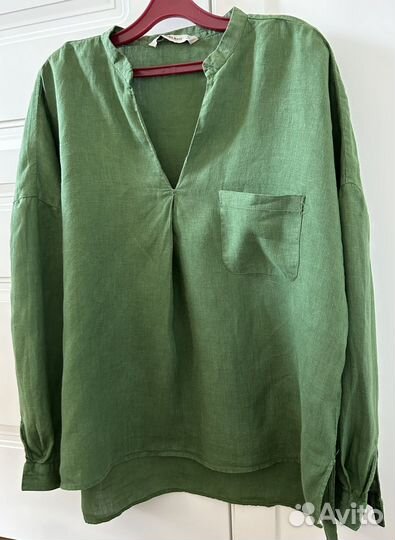 Блузка, рубашка женская Zara лен, L