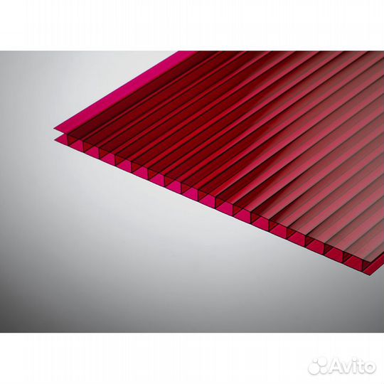 Поликарбонат сотовый 8мм Гранат
