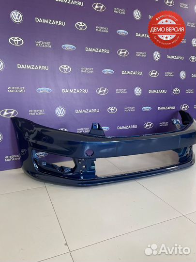 Бампер Передний Volkswagen Polo (2015) темно-синий