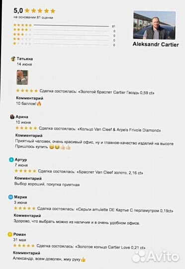 Кольцо Cartier Love, желтое золото 0,7ct