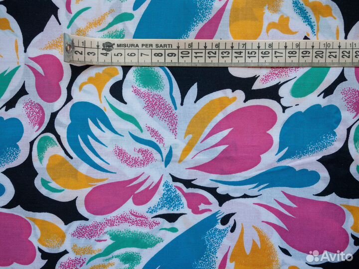 Ткань с цветами, хлопок, СССР