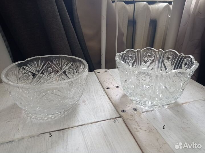 Хрусталь. СССР Ваза, салатница