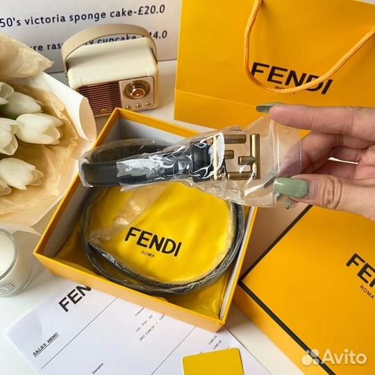 Ремень Fendi кожанный