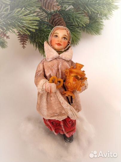 Ватные елочные игрушки