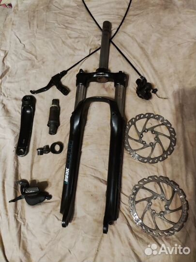 Вилка, Тормоз, Роторы, Манетка, Каретка, Шатун