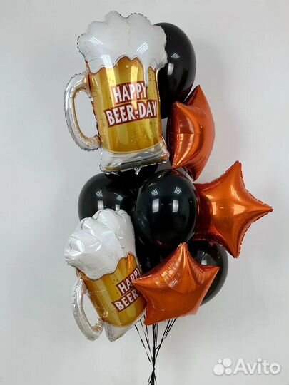 Гелиевые, воздушные шары на юбилей