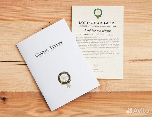 Титул Лорда и Леди и 1 кв. фут земли Ardmore