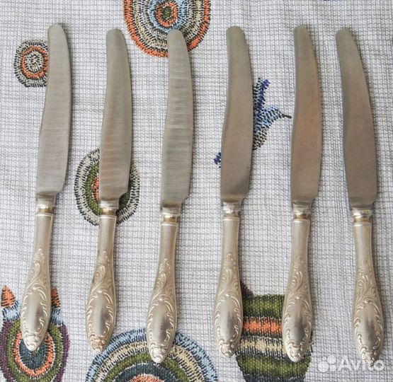 Десертные ножи мельхиор