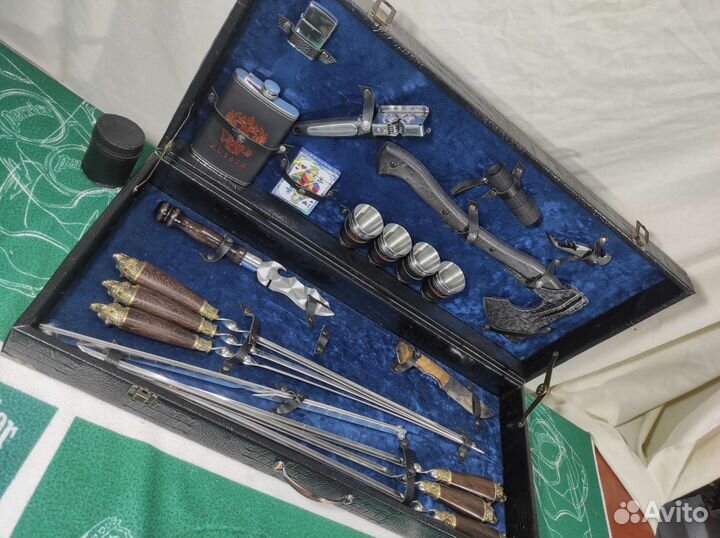 Подарочный набор шашлычный в кейсе шампура