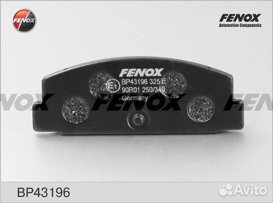 Fenox BP43196 Колодки тормозные mazda 6 02- задн