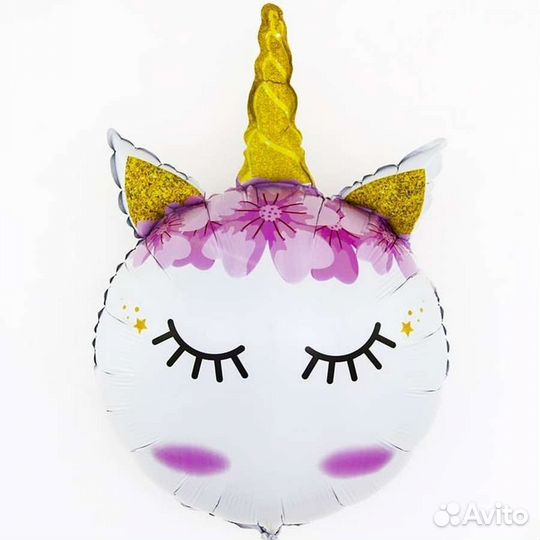 Воздушные шары гелиевые фламинго кошка единорог