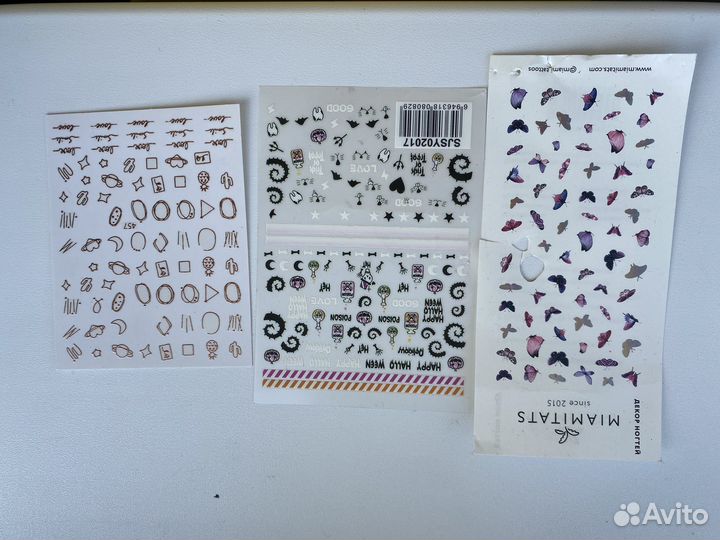 Слайдеры для ногтей, декор