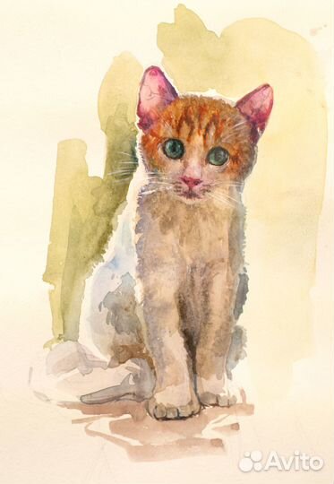 792/3 Котенок и кошечка, кисти Анны Давыдченко