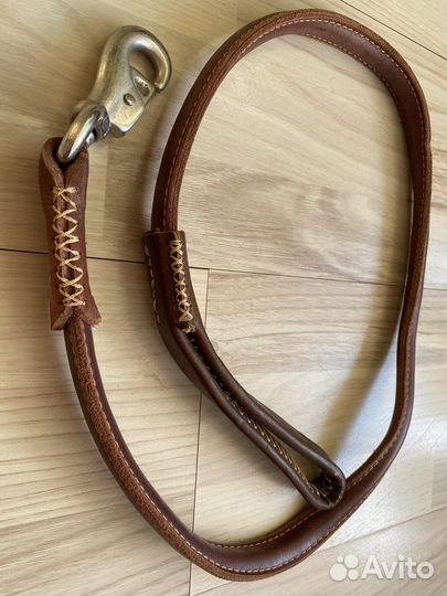 Поводок хлыст для собак кожаный