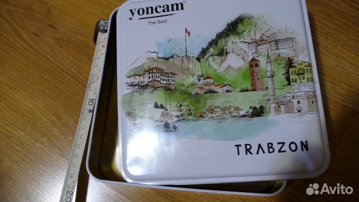 Жестяная банка С эмалевым рисунком