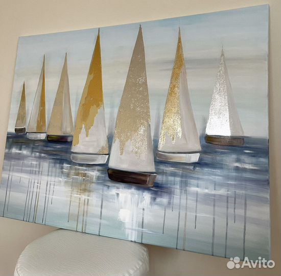 Новая картина «Парусники» 60х80 см