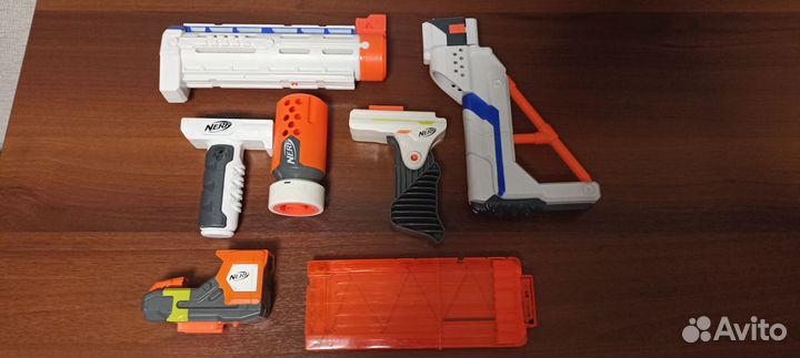 Бластеры Nerf (2 шт.) + доп. детали (7 шт.)