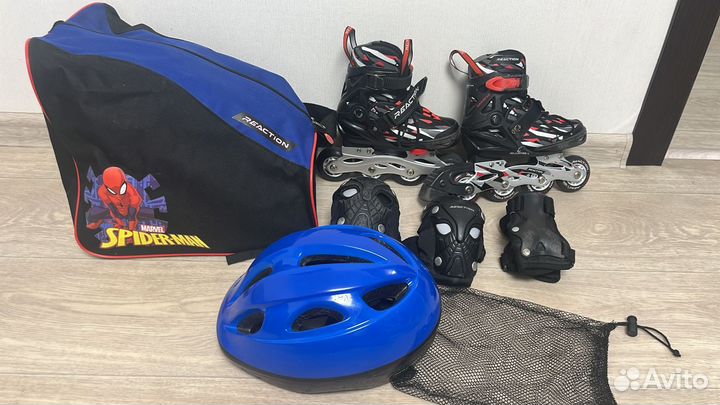Детские раздвижные ролики 26-31 + Шлем+Защита+Сумк