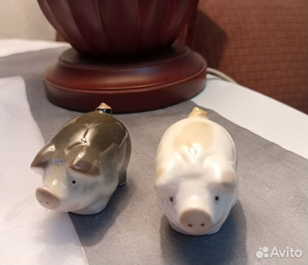 СССР Лфз Фарфоровые статуэтки Поросята Цена пары