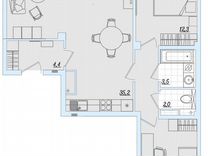 2-к. квартира, 77,1 м², 9/9 эт.