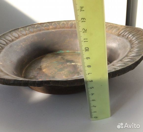 Старинный таз Латунь/бронза
