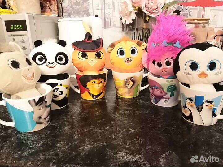 Кружка с игрушкой. 6шт